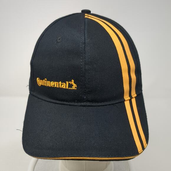 Continental Snapback Hat Black One Size Adjustable Embroidered 6 Panel - Picture 2 of 9